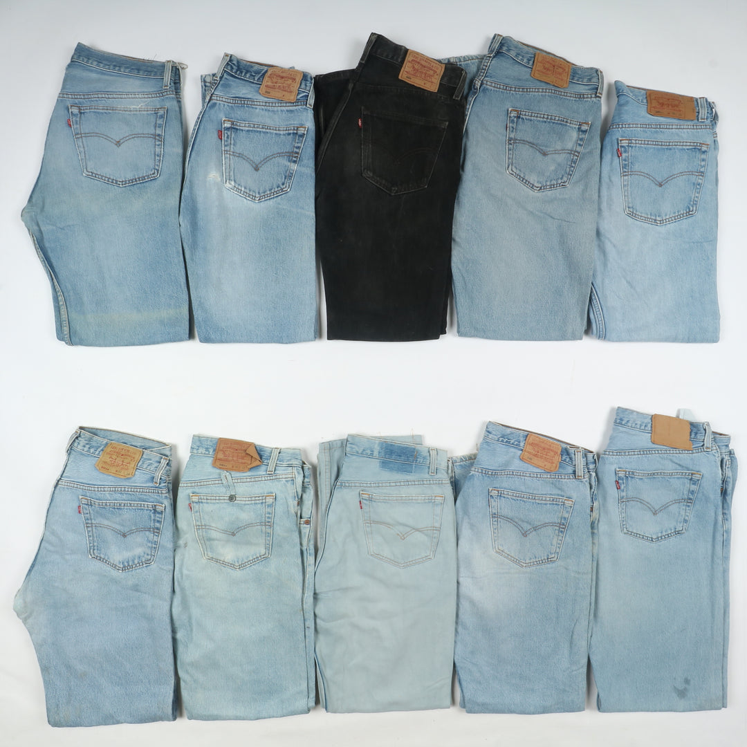 Levi's 501 made in USA, Grado B, stock uomo da 30pz denim e nero