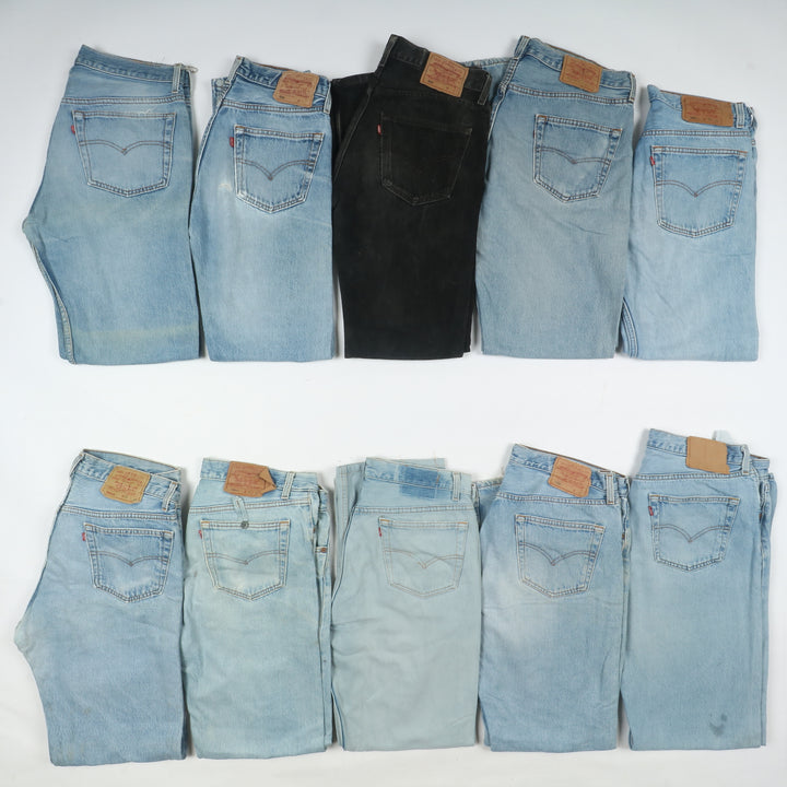 Levi's 501 made in USA, Grado B, stock uomo da 30pz denim e nero