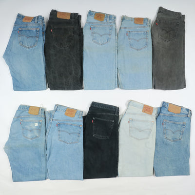Levi's 501 made in USA, Grado B, denim, stock da 31pz uomo e donna