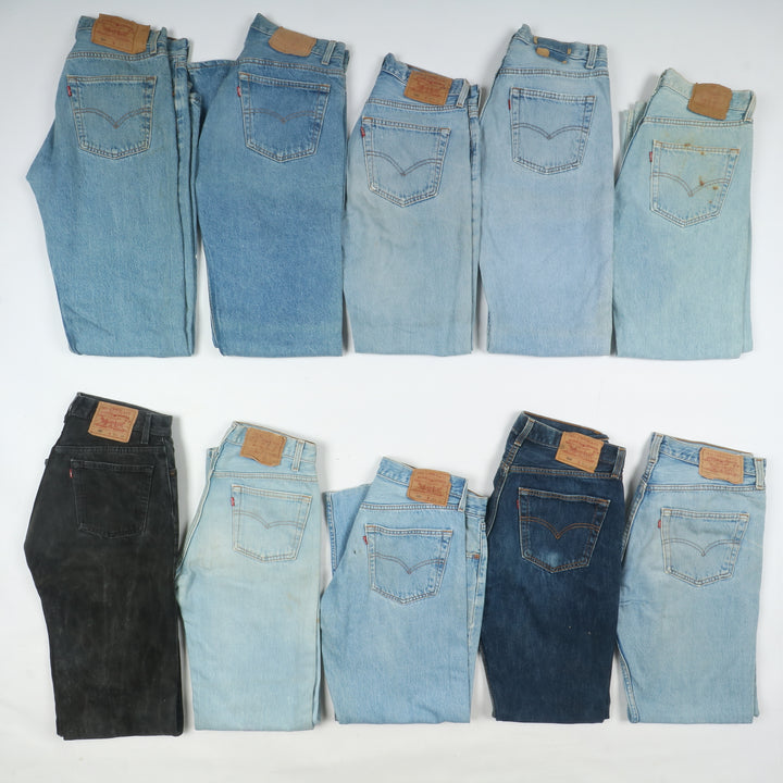 Levi's 501 made in USA, Grado B, denim, stock da 31pz uomo e donna
