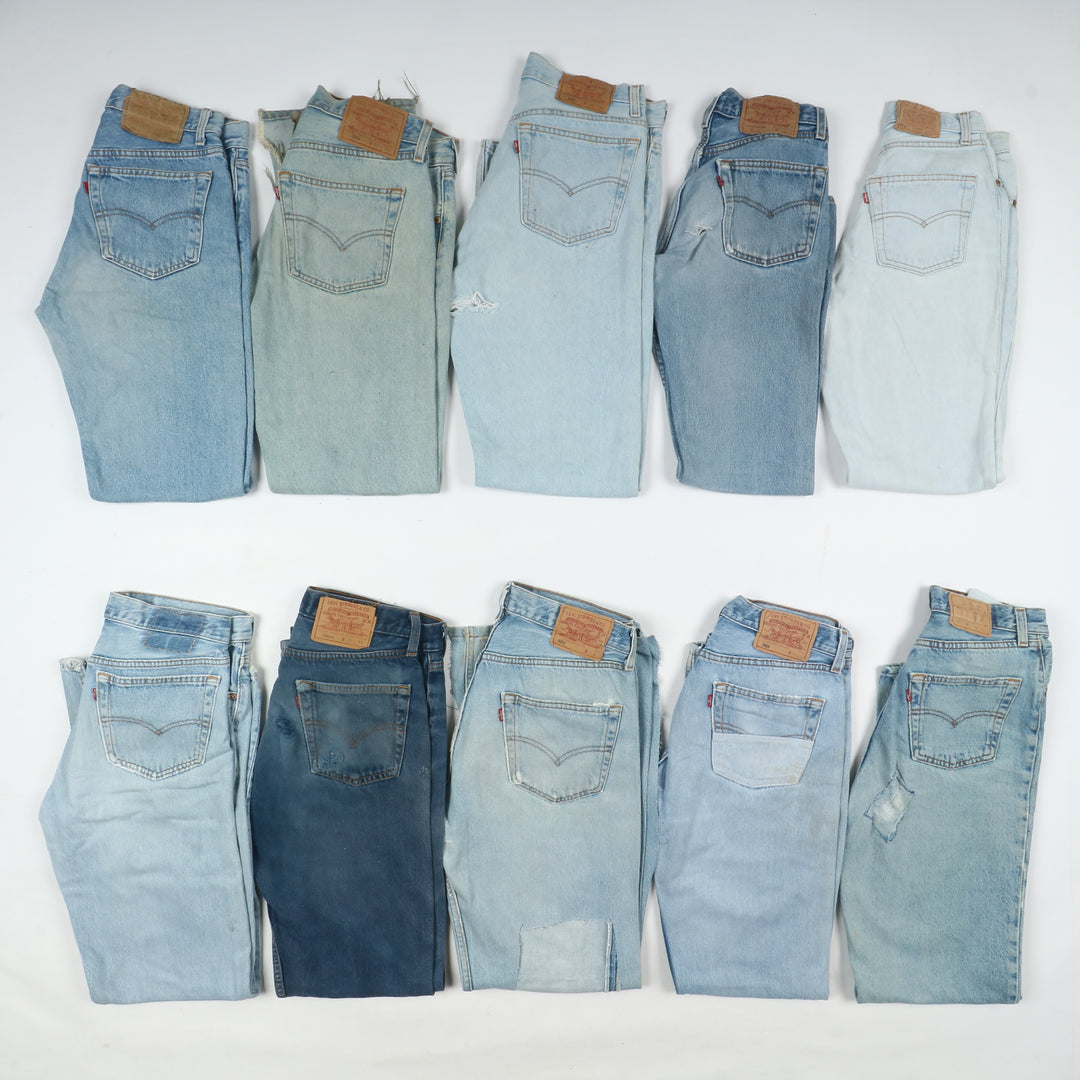 Levi's 501 made in USA, Grado B, stock da 32pz denim e nero