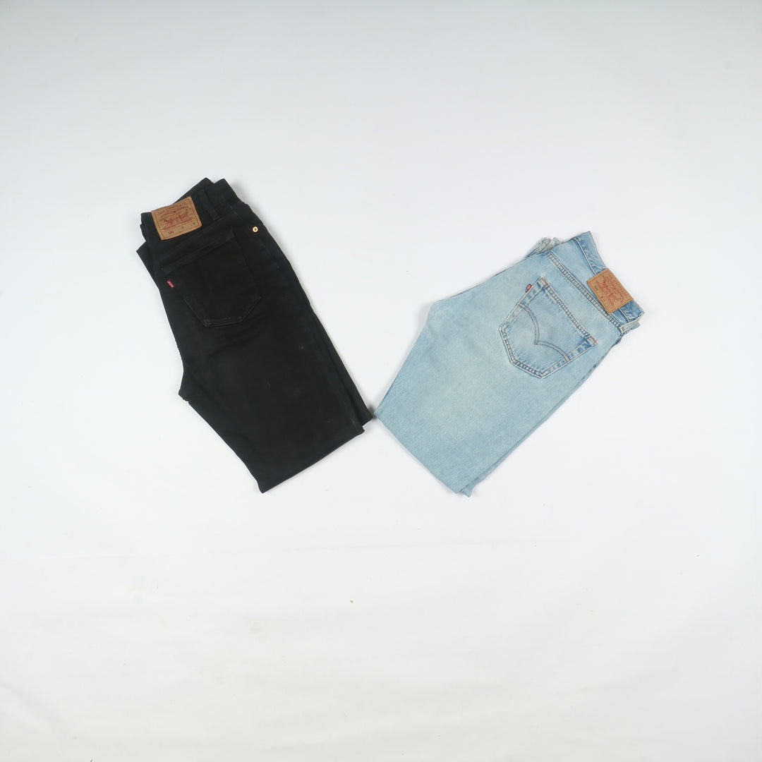 Levi's 501 made in USA, Grado B, stock da 32pz denim e nero