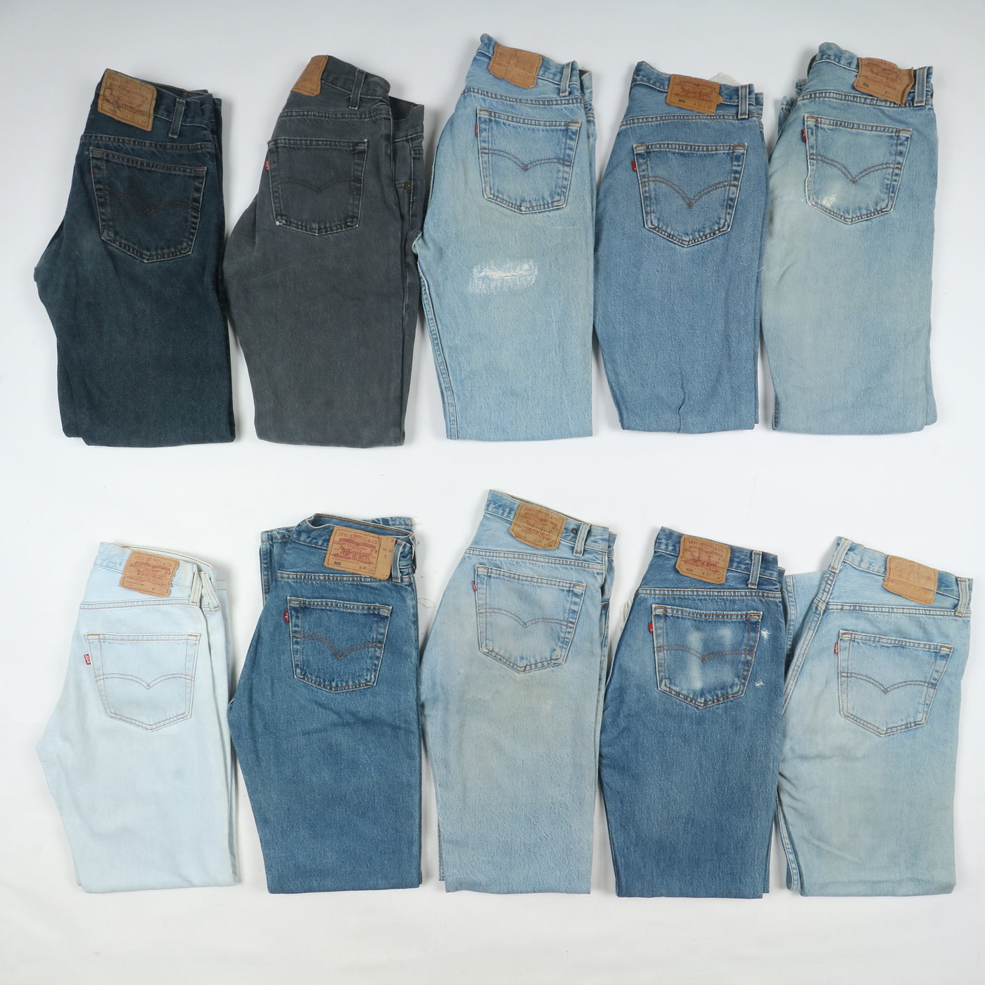 Levi's 501 made in USA, Grado B, stock da 31pz denim e nero