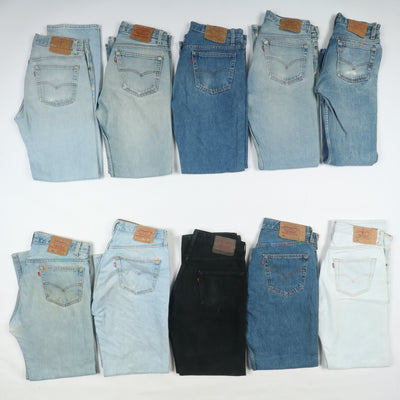 Levi's 501 made in USA, Grado B, stock da 31pz denim e nero
