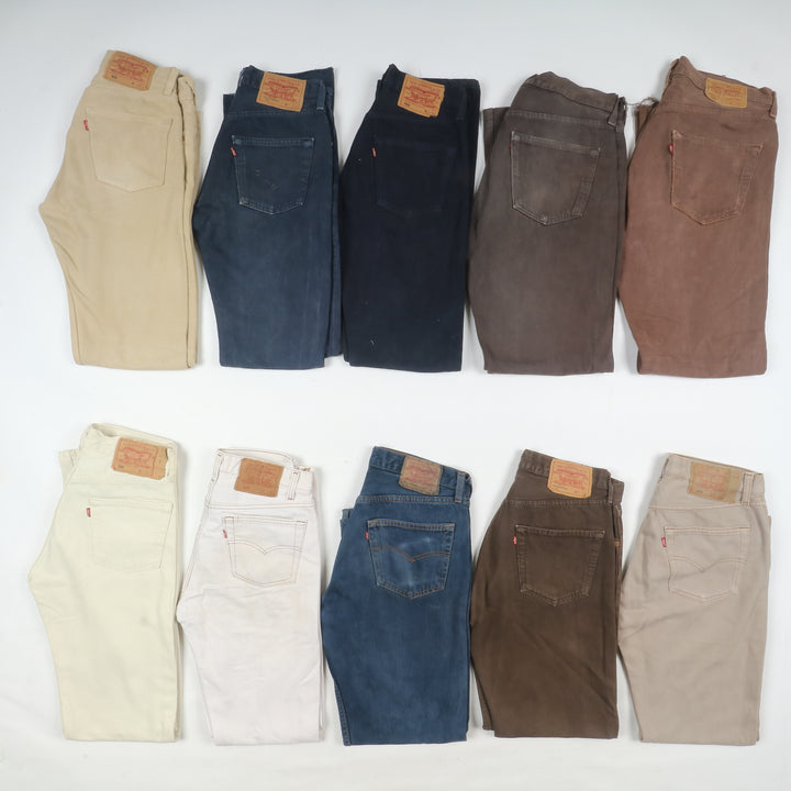 Levi's 501 made in USA, Grado B, stock da 31pz colorati