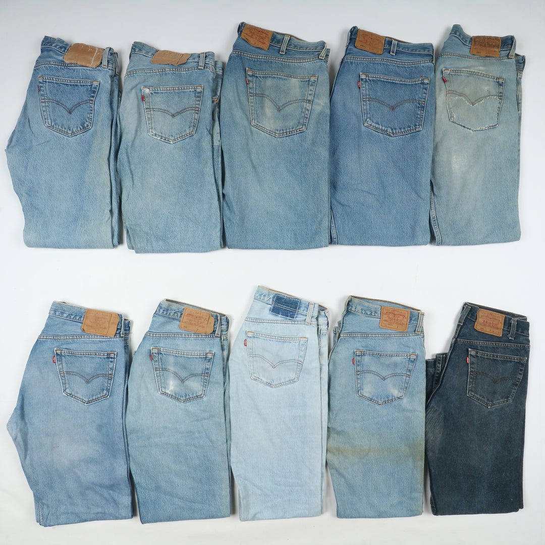 Levi's 501 made in USA, Grado B, stock da 32pz denim e nero