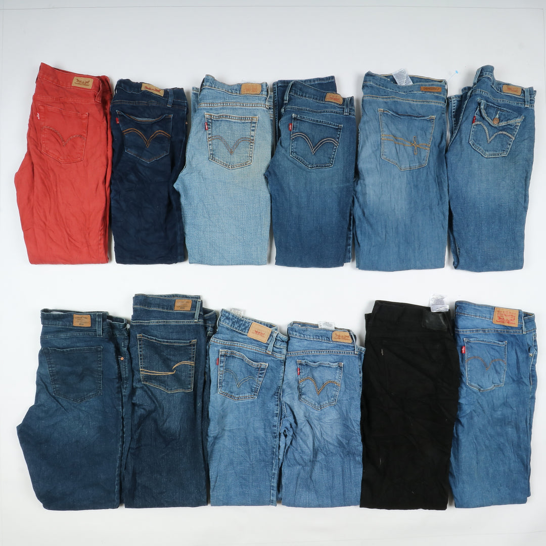Levi's jeans denim stock da 45pz slim, skinny, bootcut e regular fit donna Levis