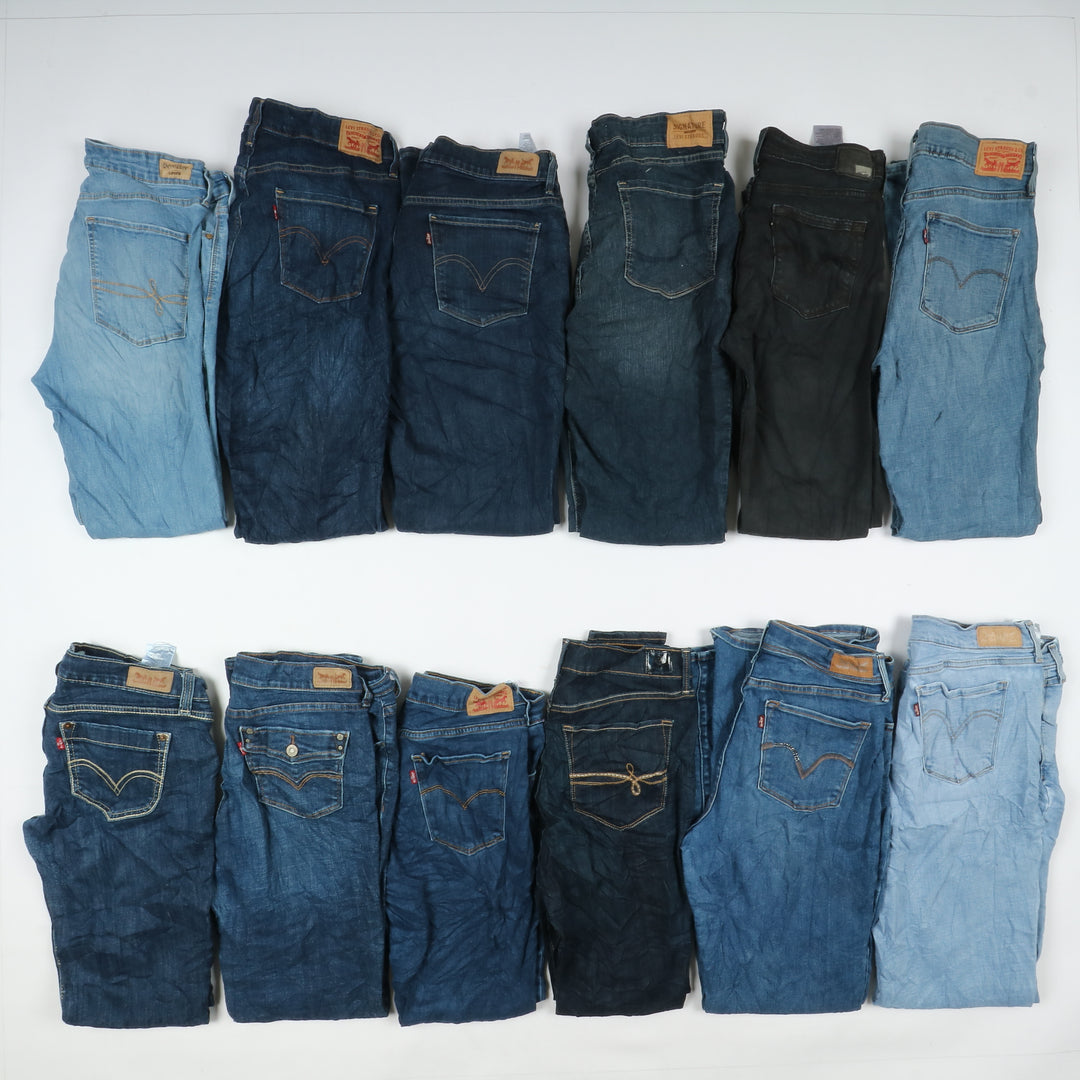 Levi's jeans denim stock da 45pz slim, skinny, bootcut e regular fit donna Levis