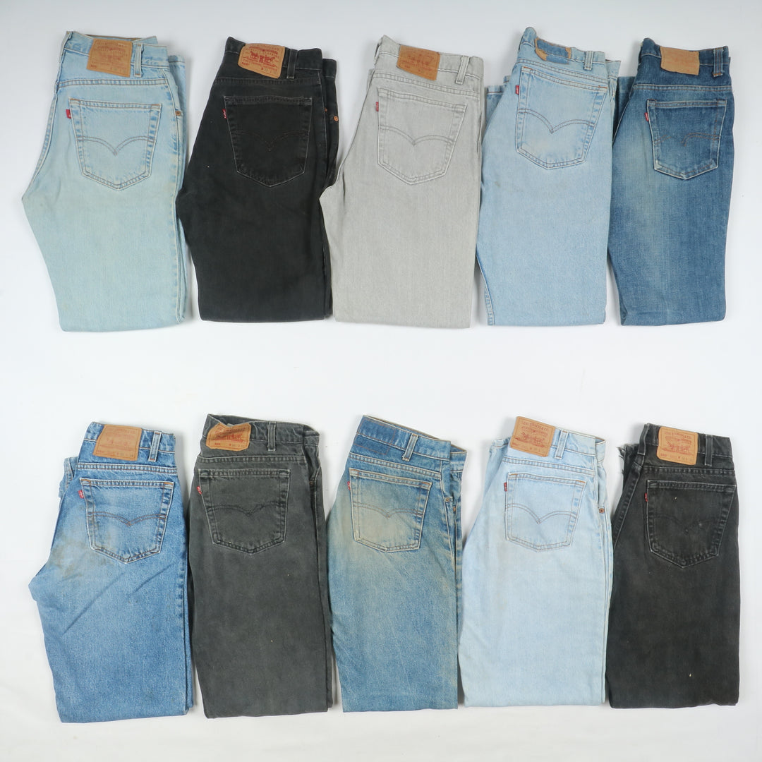 Levi's Zip fly made in USA, Grado B, stock da 30pz denim e nero