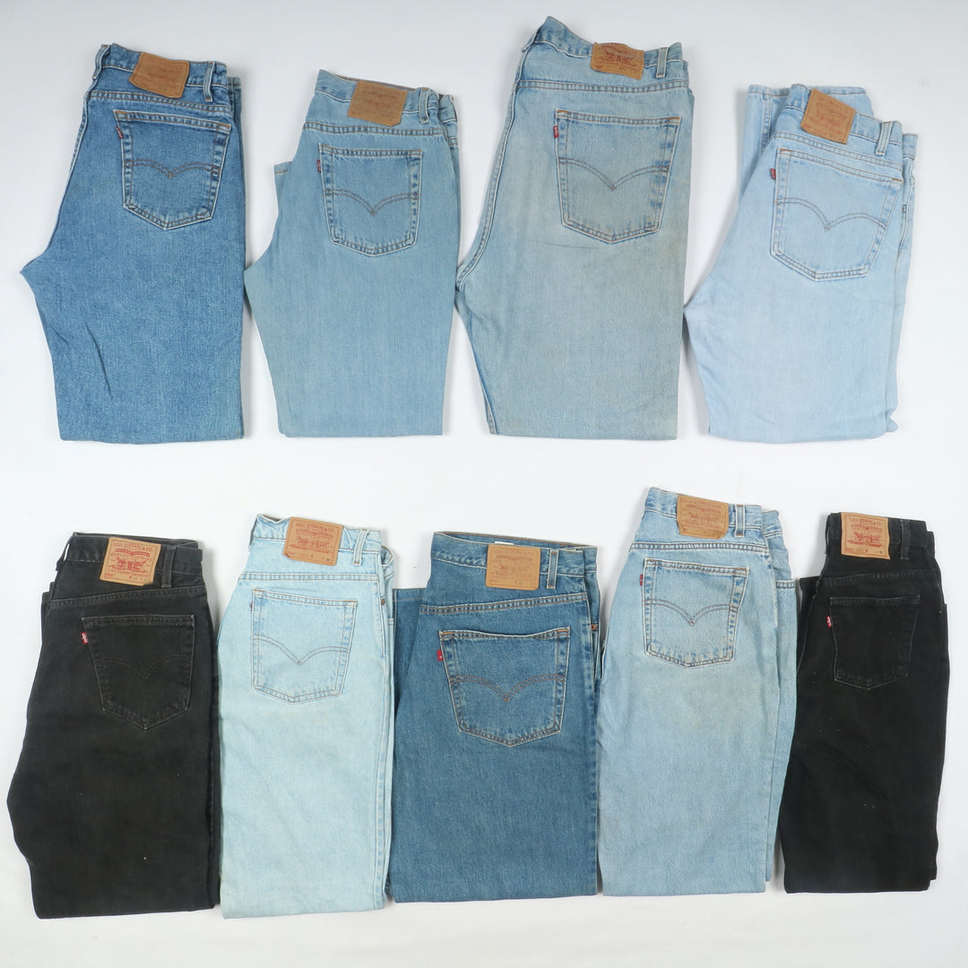 Levi's Zip fly made in USA, Grado B, stock da 30pz denim e nero