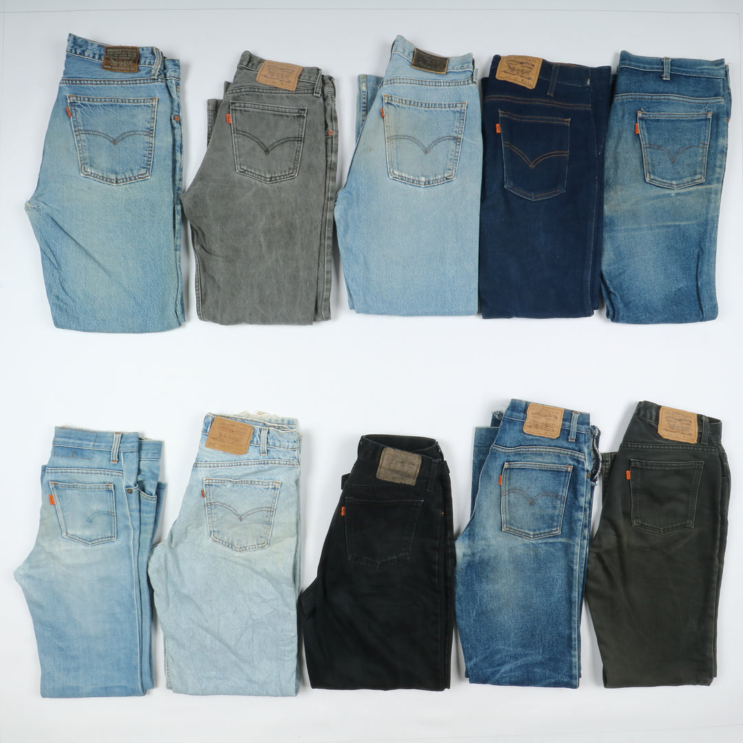 Levi's Orange Tab denim e nero, Grado C, stock da 25pz Levis x custom