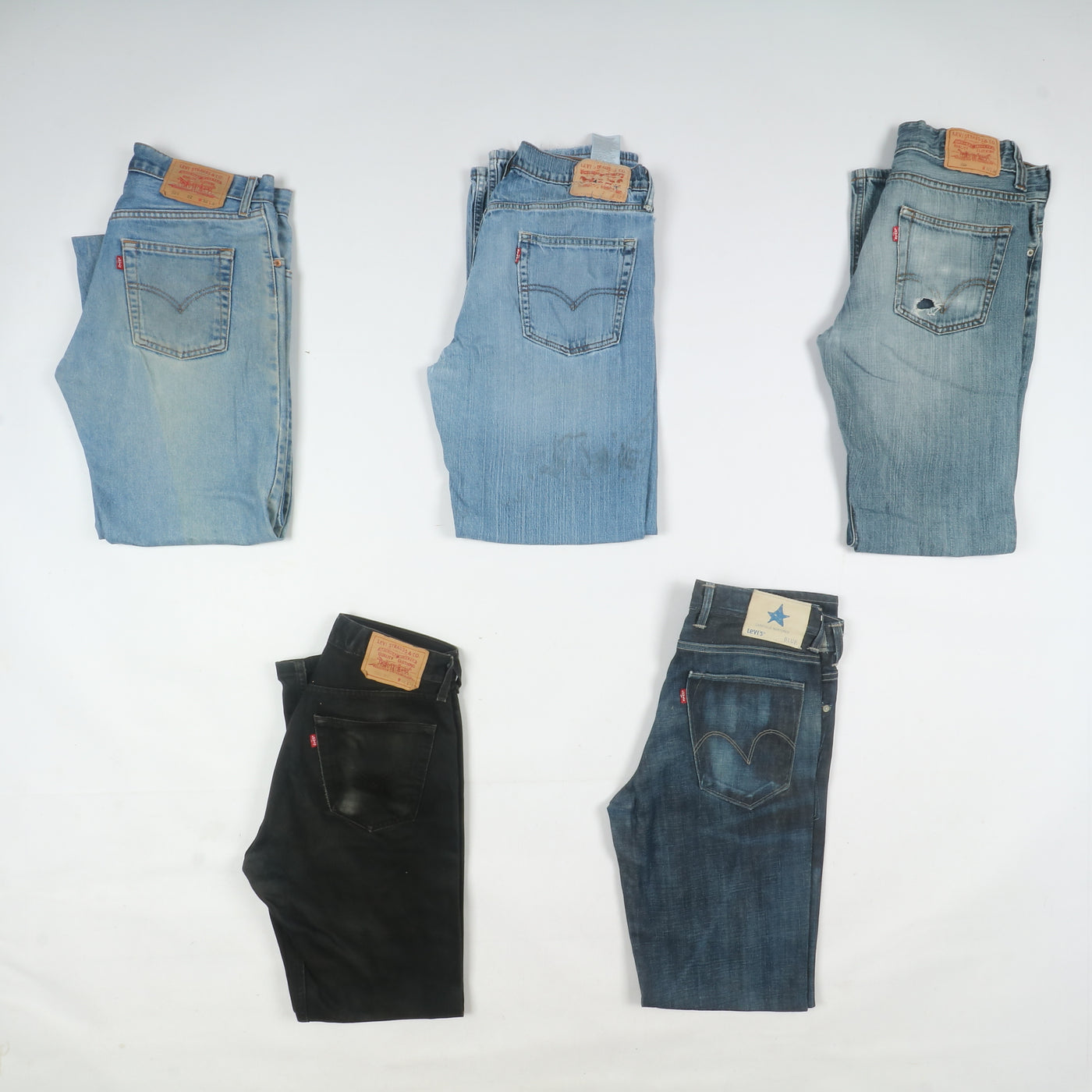 Levi's misti Grado B, stock da 31pz denim e nero taglie da uomo