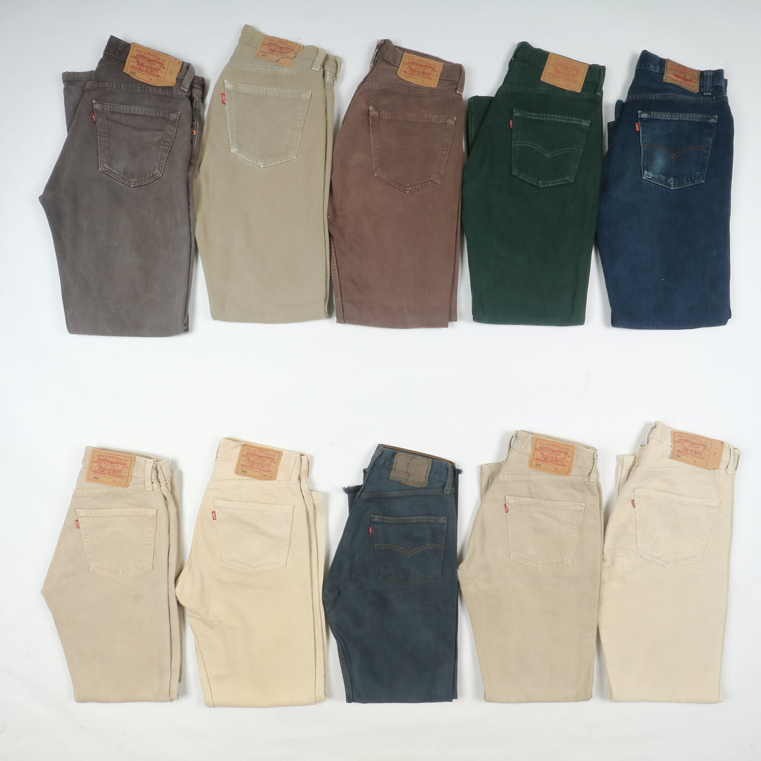 Levi's 501 made in USA, Grado B, stock da 32pz colorati