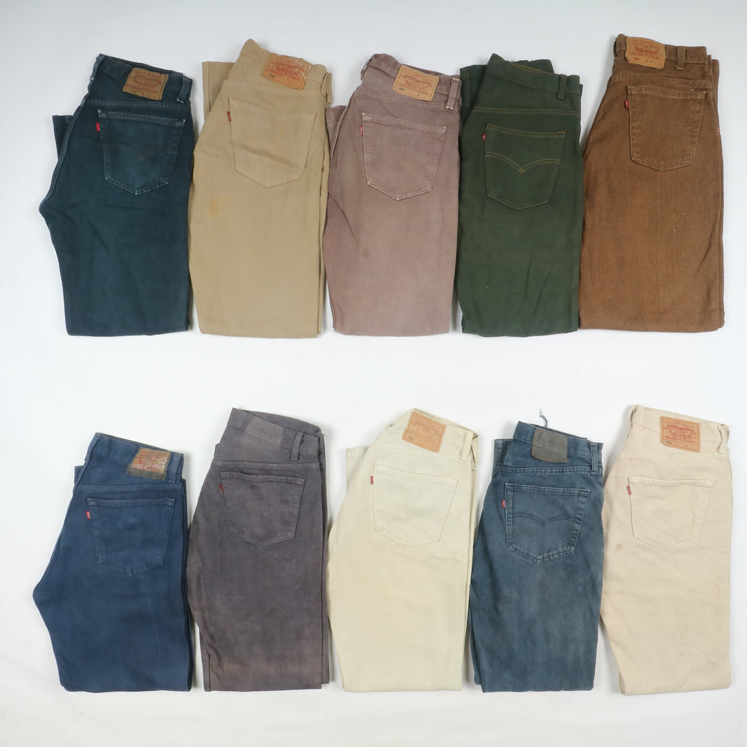 Levi's 501 made in USA, Grado B, stock da 32pz colorati