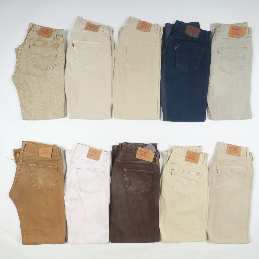 Levi's 501 made in USA, Grado B, stock da 32pz colorati