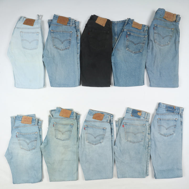 Levi's 501 made in USA, Grado B, stock da 31pz denim e nero