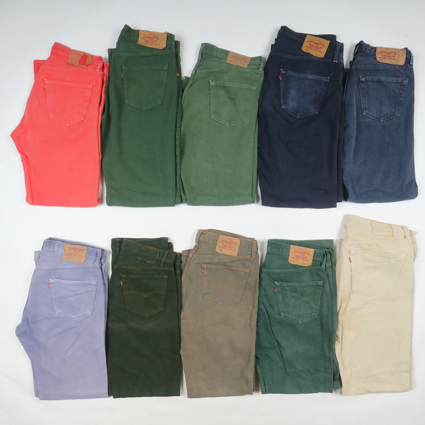 Levi's 501 made in USA, Grado B, stock da 32pz Colorati