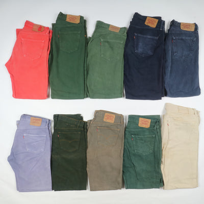 Levi's 501 made in USA, Grado B, stock da 32pz Colorati