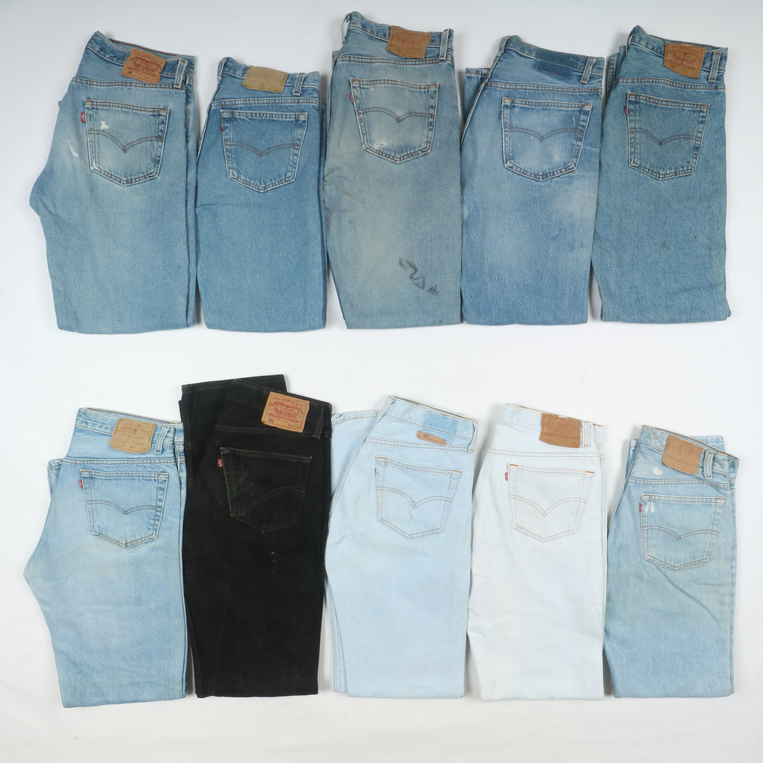 Levi's 501 made in USA, Grado B, denim, stock da 31pz uomo e donna