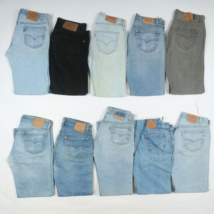 Levi's 501 made in USA, Grado B, denim, stock da 31pz uomo e donna