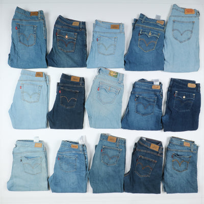 Levis vintage Bermuda modello Capri donna box da 42pz Levi's jeans grado A+B