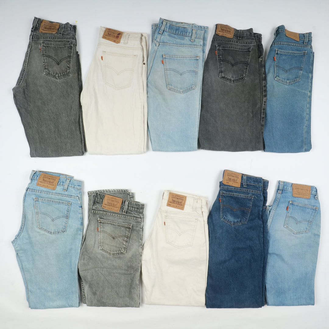 Levi's Orange Tab made in USA, colorati e denim, Grado B, stock da 32pz