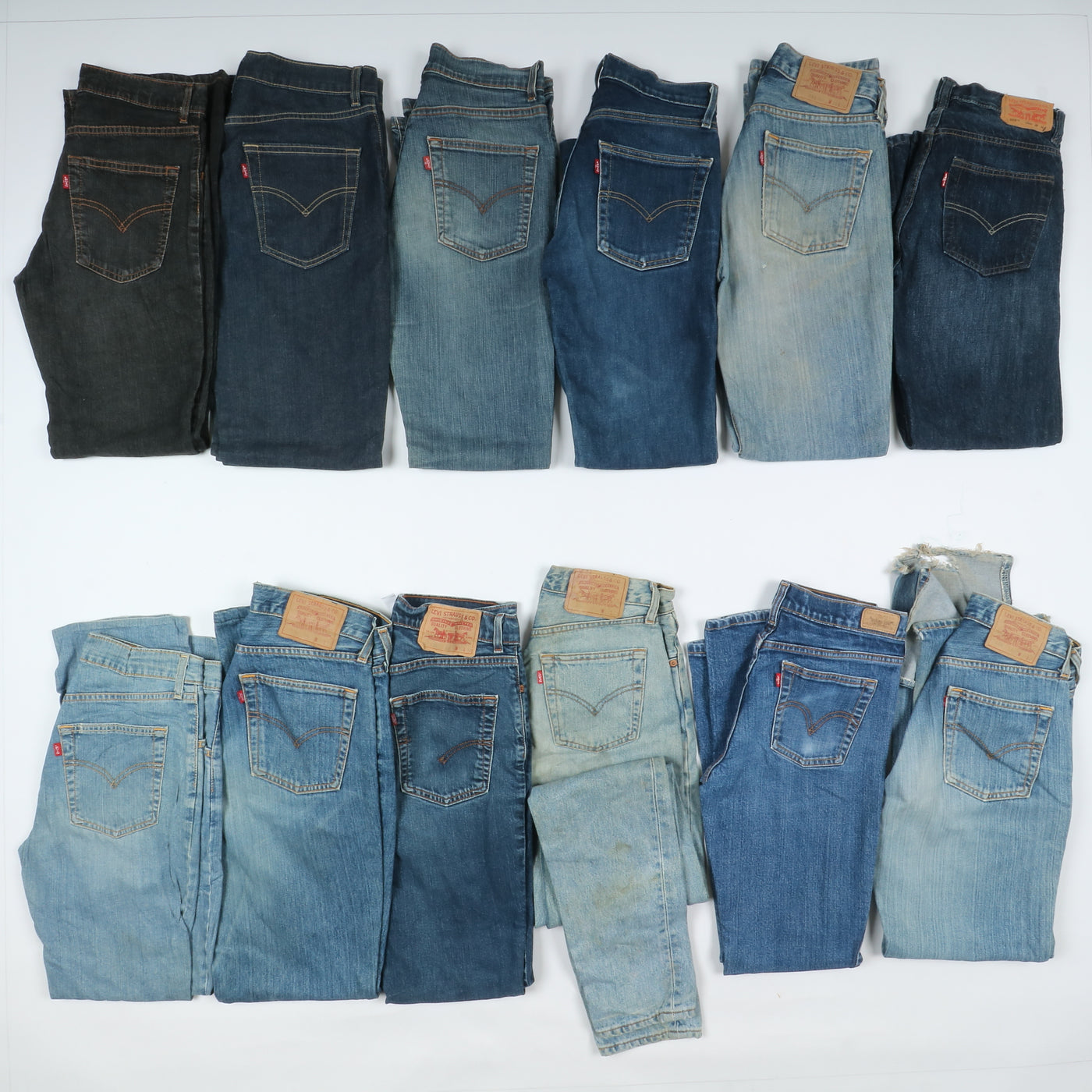 Levi's vita alta jeans denim vintage Grado A + B stock da 22pz donna Levis