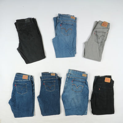 Levi's jeans denim slim, skinny e regular fit donna stock da 30pz - Levis
