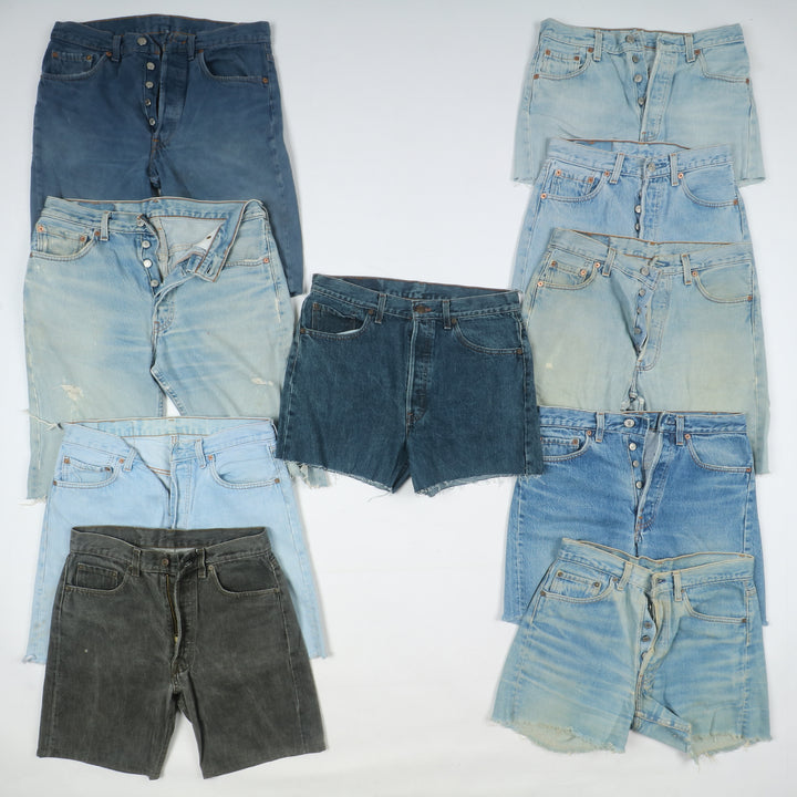 Levi's made in USA short e bermuda uomo donna box da 38pz pantaloncini jeans