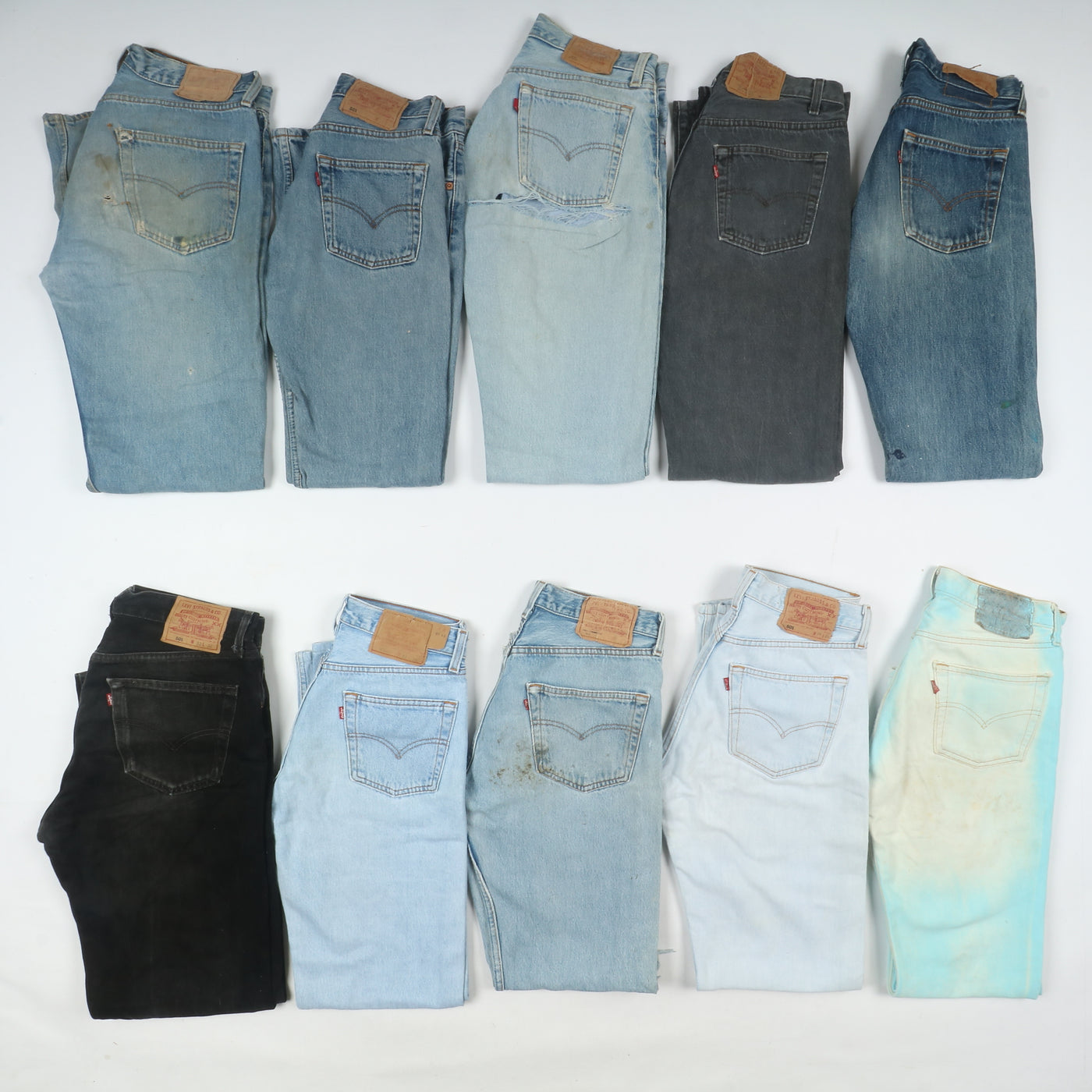 Levi's 501 e zip Fly vintage made in USA, Grado C, stock da 25pz denim