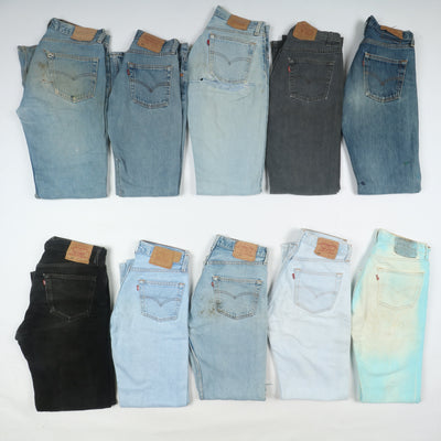 Levi's 501 e zip Fly vintage made in USA, Grado C, stock da 25pz denim