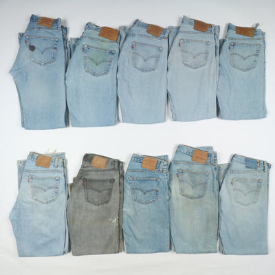 Levi's 501 e zip Fly vintage made in USA, Grado C, stock da 25pz denim