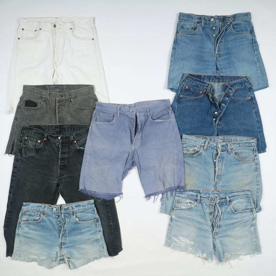 Levi's made in USA short e bermuda uomo donna box da 38pz pantaloncini jeans