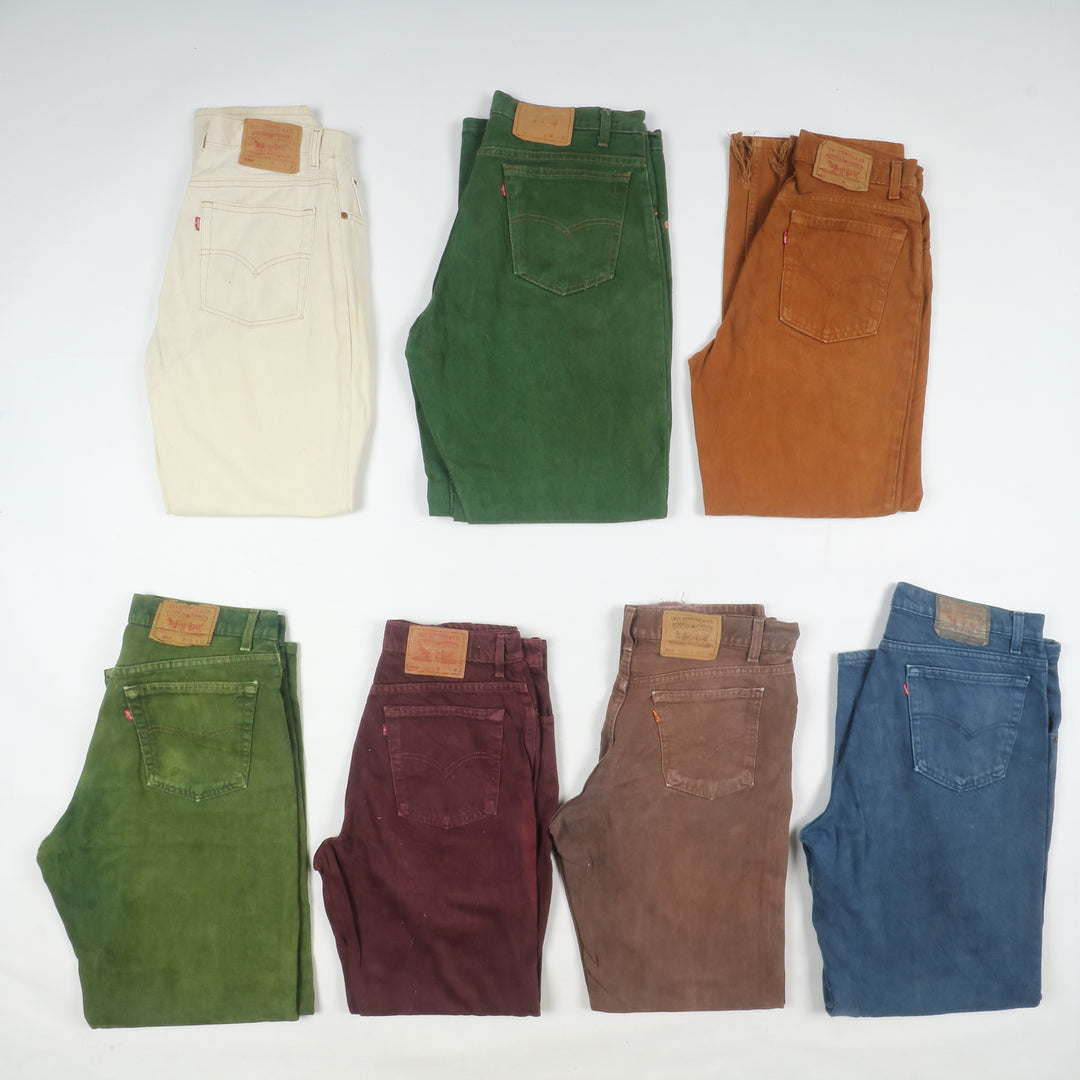 Levi's ZIP Fly made in USA, colori misti, Grado B, stock da 17pz