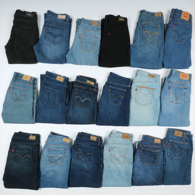 Levis vintage Bermuda modello Capri donna box da 42pz Levi's jeans grado A+B