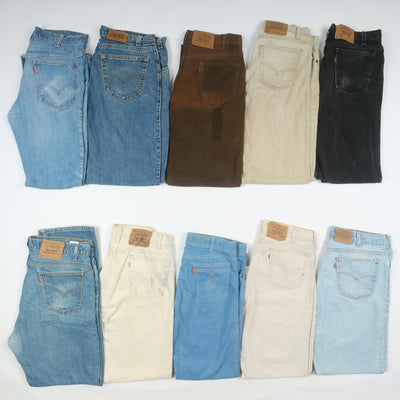 Levi's Orange Tab made in USA, colorati e denim, Grado B, stock da 32pz