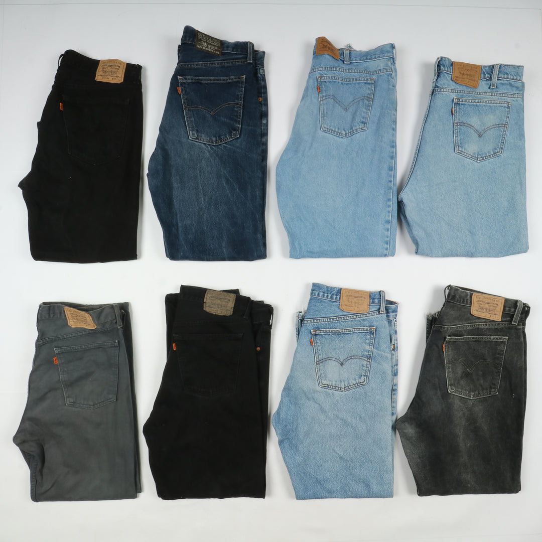 Levi's vintage Orange Tab denim e nero Box da 38pz Grado B Levis