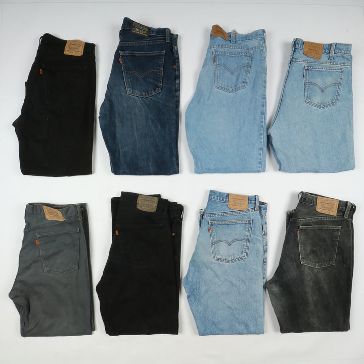 Levi's vintage Orange Tab denim e nero Box da 38pz Grado B Levis