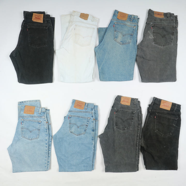 Levi's ZIP Fly made in USA, nero e denim, Grado B, stock da 30pz