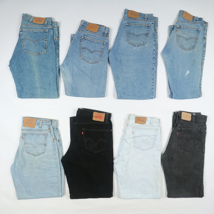 Levi's ZIP Fly made in USA, nero e denim, Grado B, stock da 30pz