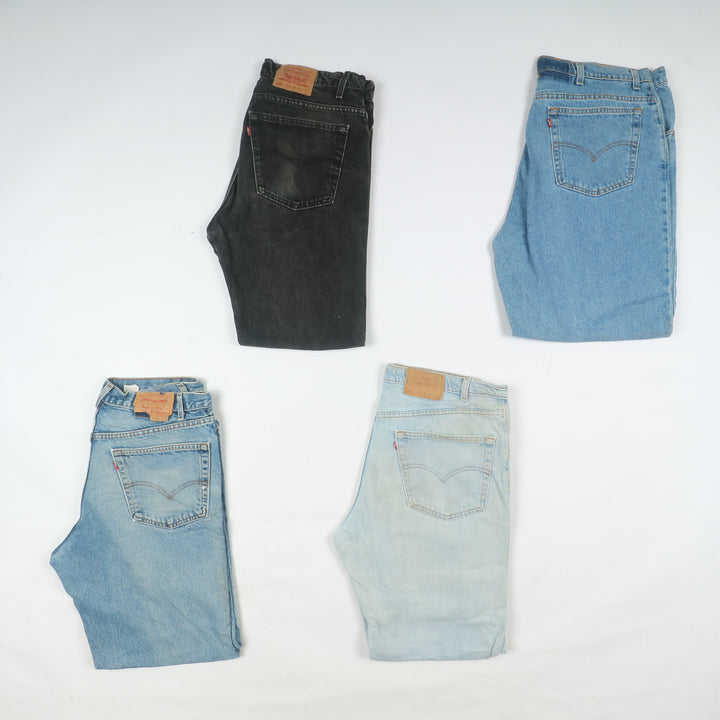 Levi's ZIP Fly made in USA, nero e denim, Grado B, stock da 30pz