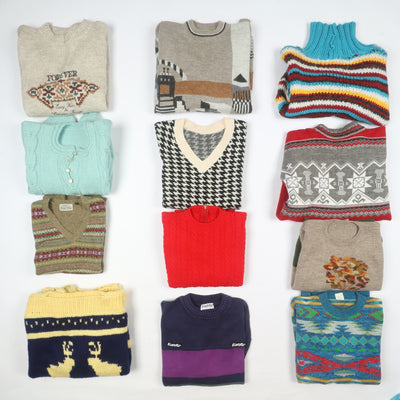 Maglioni e Gilet vintage uomo e donna colorati box da 30 pz