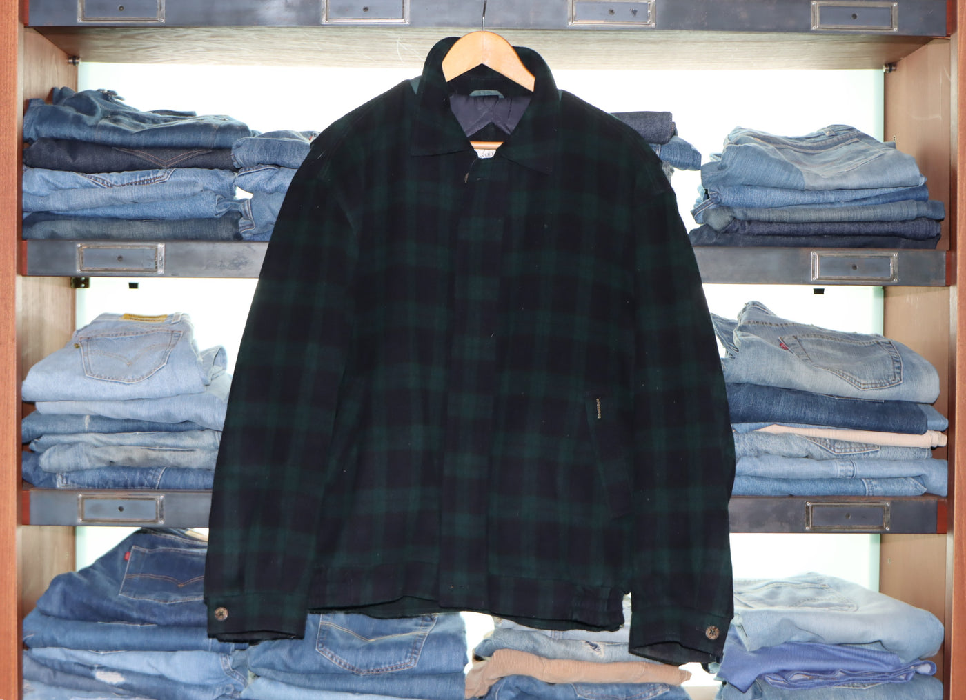 Mc Gregor giacca in lana taglia 50 Quadri blu e verde Lana e Cashmere
