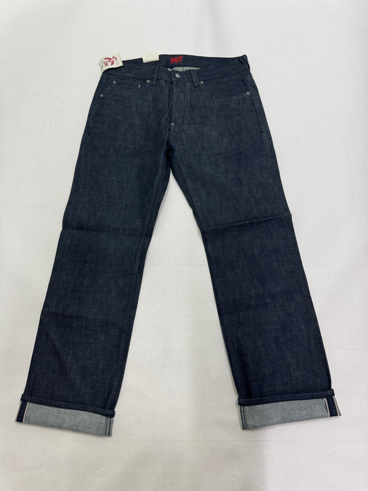 Pace limited Edition W34 L34 cimosa jeans nuovo Deadstock red line selvedge rivets