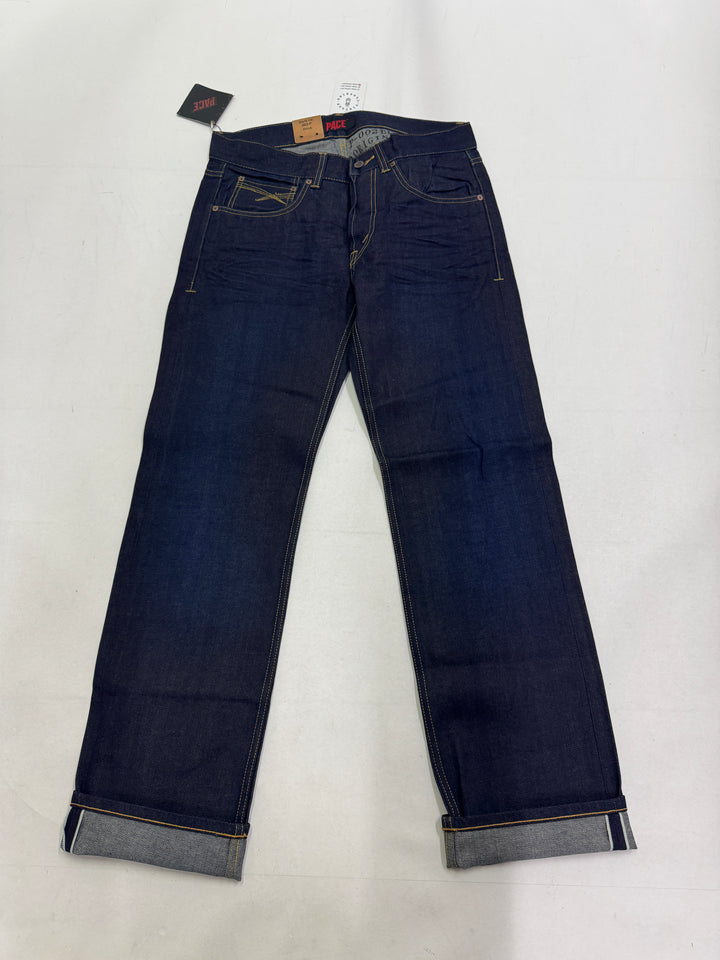 Pace Limited Edition W33 L34 cimosa jeans nuovo Deadstock red line selvedge
