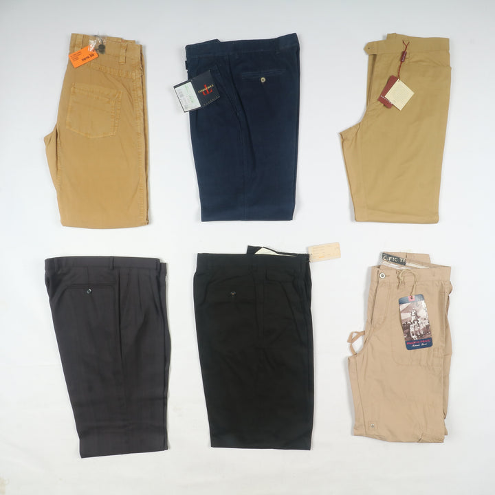 Stock 46pz pantaloni estivi in lino da uomo made in Italy anni 2000 deadstock