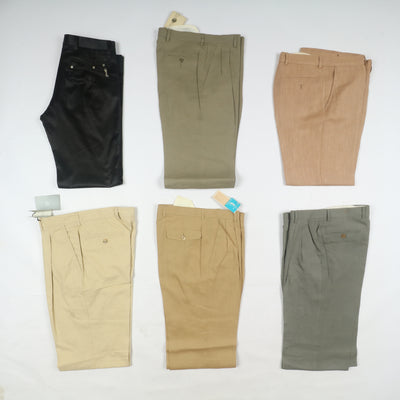 Stock 46pz pantaloni estivi in lino da uomo made in Italy anni 2000 deadstock