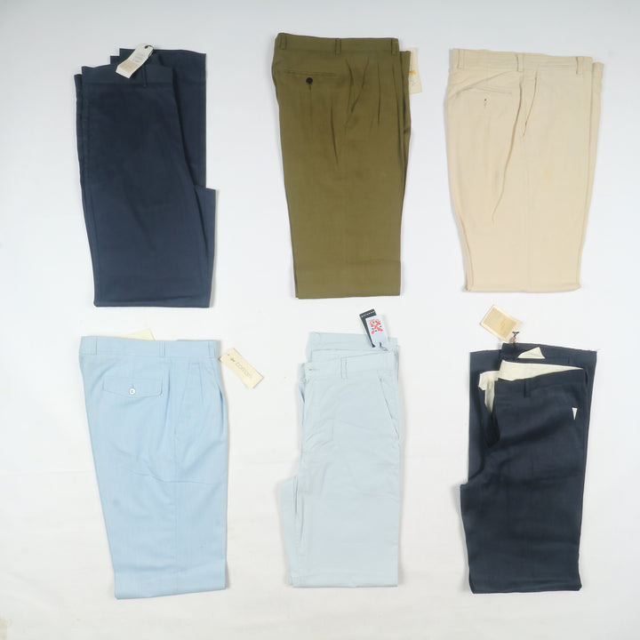 Stock 46pz pantaloni estivi in lino da uomo made in Italy anni 2000 deadstock
