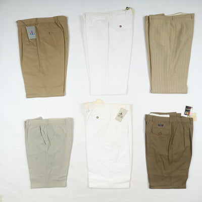 Stock 46pz pantaloni estivi in lino da uomo made in Italy anni 2000 deadstock