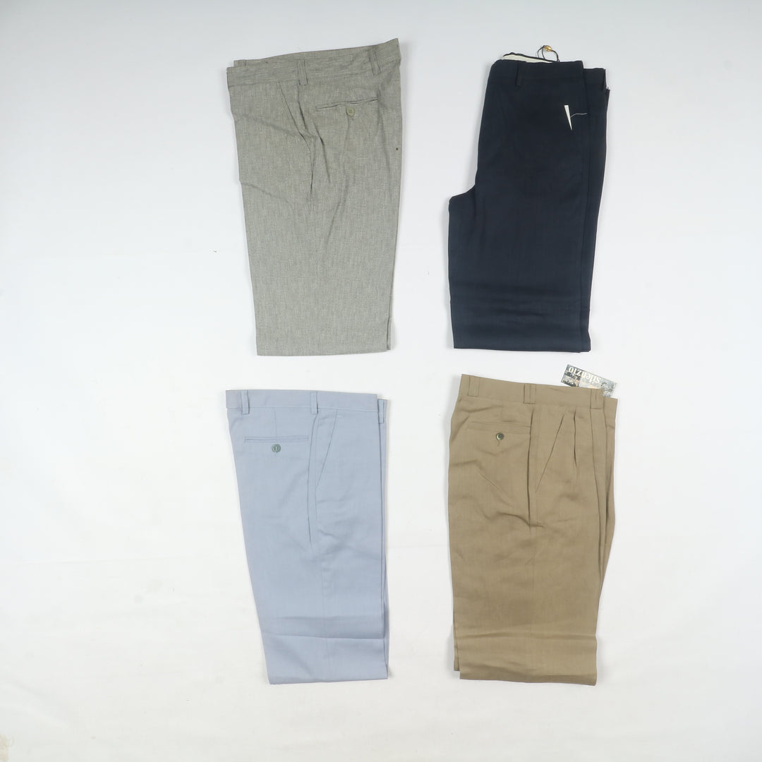 Stock 46pz pantaloni estivi in lino da uomo made in Italy anni 2000 deadstock